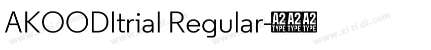 AKOODItrial Regular字体转换